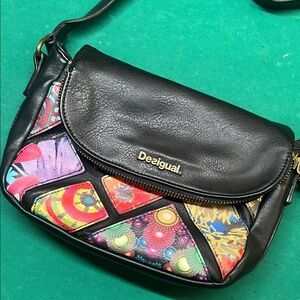 Desigual Black and Colorful Crossbody Bag